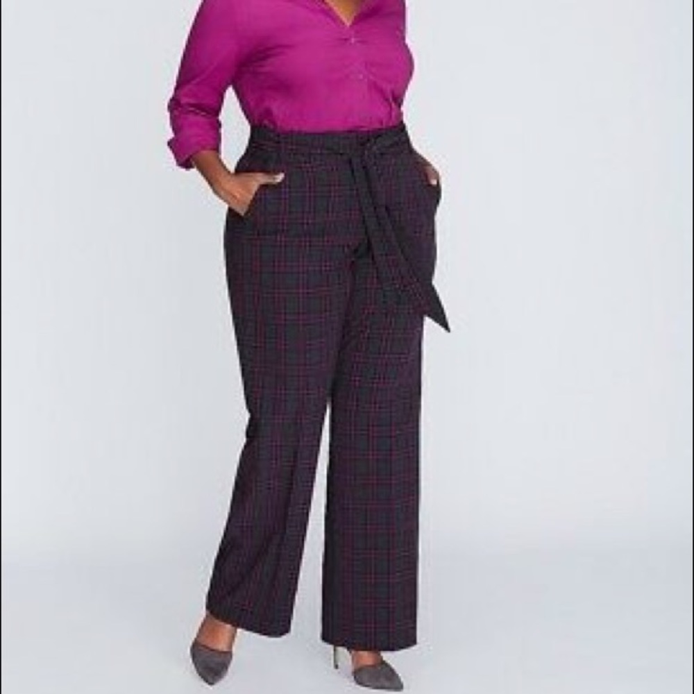 [Lane Bryant] NWOT Purple Plaid Pants